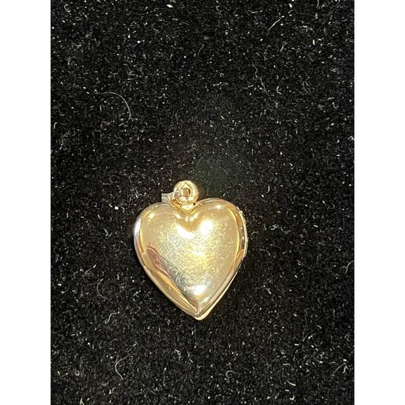 14k Gold Filled Heart Flowers GRANDMA Double Photo Locket Pendant - Picture 3 of 5